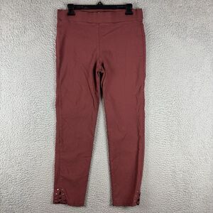 89th Madison Pants Pull On Capris Women’s Size Medium Maroon